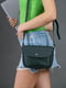 Шкіряна сумка "Мія" зеленого кольору | 6798453 | фото 2