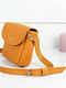 Шкіряна сумка "Мія" бурштинового кольору | 6798460 | фото 4