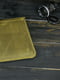 Кожаный чехол оливкового цвета для MacBook | 6798594 | фото 4