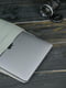 Шкіряний сірий чохол для MacBook | 6798624 | фото 2