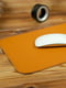 Шкіряний килимок для мишки кольору бурштин | 6798723 | фото 3