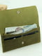 Шкіряний гаманець "Флай" оливкового кольору | 6798893 | фото 3