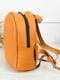 Рюкзак з натуральної шкіри "Колібрі" бурштинового кольору | 6799137 | фото 3
