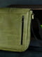Шкіряна сумка оливкового кольору | 6799292 | фото 4