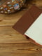 Шкіряна обкладинка для блокноту А5 коричневого кольору | 6800815 | фото 3