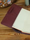 Шкіряна обкладинка для щоденника формату А5 кольору бордо | 6800828 | фото 2