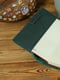 Шкіряна обкладинка для щоденника формату А5 зелена | 6800829 | фото 2