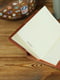Шкіряна обкладинка для щоденника формату А5 кольору коньяк | 6800830 | фото 3