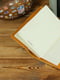 Шкіряна обкладинка для щоденника формату А5 кольору бурштин | 6800837 | фото 3
