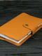 Шкіряна обкладинка для щоденника формату А5 кольору бурштин | 6800870 | фото 3