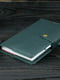 Шкіряна обкладинка для щоденника формату А5 зелена | 6800873 | фото 2