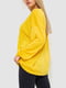 Желтый оверсайз свитшот с принтом | 6801217 | фото 4