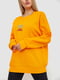 Оранжевый оверсайз свитшот с вышивкой | 6801242 | фото 3
