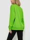Зеленый оверсайз свитшот с декорированным принтом | 6801276 | фото 4