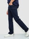 Темно-синие брюки прямого фасона | 6801290 | фото 3