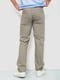 Темно-бежевые брюки прямого фасона | 6801291 | фото 4