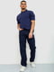 Темно-сині штани прямого фасону | 6801294 | фото 2