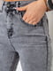 Широкие серые джинсы с высокой посадкой | 6801298 | фото 5