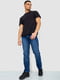 Прямі сині джинси з потертостями | 6801317 | фото 2