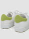 Кеды белые с зеленым задником | 6801325 | фото 4