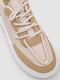 Кросівки бежево-коричневі з оригінальним шнурівкою | 6801339 | фото 3