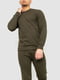 Комплект термобілизни кольору хакі: лонгслів та штани | 6801411 | фото 2