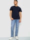 Базовая темно-синяя хлопковая футболка | 6801415 | фото 2