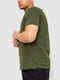 Базовая хлопковая футболка цвета хаки | 6801421 | фото 3