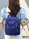 Міський синій рюкзак з накладною стьобаною кишенею | 6801518 | фото 2