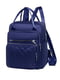 Міський синій рюкзак з накладною стьобаною кишенею | 6801518 | фото 3