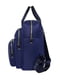 Міський синій рюкзак з накладною стьобаною кишенею | 6801518 | фото 4