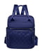 Міський синій рюкзак з накладною стьобаною кишенею | 6801518 | фото 6