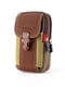 Компактна сумка коричнева з кріпленням на пояс  | 6801542