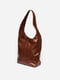 Шкіряна коричнева сумка-шопер | 6801719 | фото 3
