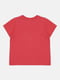 Хлопковая красная футболка с кнопками на плече | 6801835 | фото 2