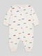 Светло-бежевая пижама-комбинезон в принт | 6801911