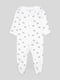 Белая пижама-комбинезон в принт | 6801913