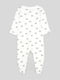 Белая пижама-комбинезон в принт | 6801913 | фото 2