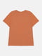 Хлопковая терракотовая футболка с принтом | 6801953 | фото 2