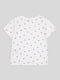 Біла бавовняна футболка з квітковим принтом | 6801981 | фото 2