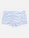Блакитні бавовняні труси-шорти з абстрактним принтом | 6801994 | фото 2