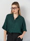 Темно-зелена блуза вільного крою | 6802027 | фото 4