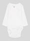Белое боди-кимоно с длинным рукавом | 6802061