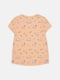 Оранжевая пижамная футболка в принт | 6802173 | фото 2