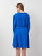 Синее платье из ткани жатка | 6802321 | фото 3
