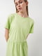 Платье-футболка салатового цвета | 6802327 | фото 4
