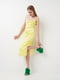 Жовта сукня в білизняному стилі | 6802339 | фото 3