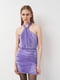 Фіолетова сукня з відкритою спиною | 6802342