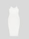 Сукня-футляр молочного кольору на тонких бретелях | 6802343 | фото 2
