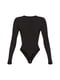 Чорна блуза-боді з глибоким V-подібним вирізом | 6802404 | фото 4